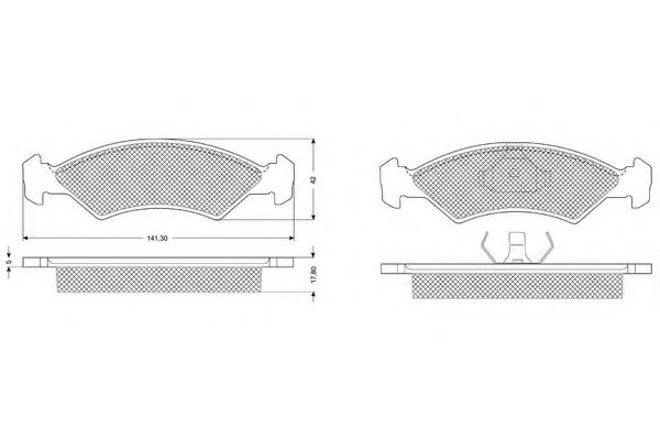 set placute frana,frana disc