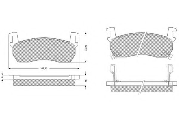 set placute frana,frana disc