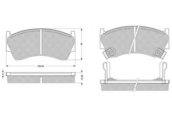 set placute frana,frana disc