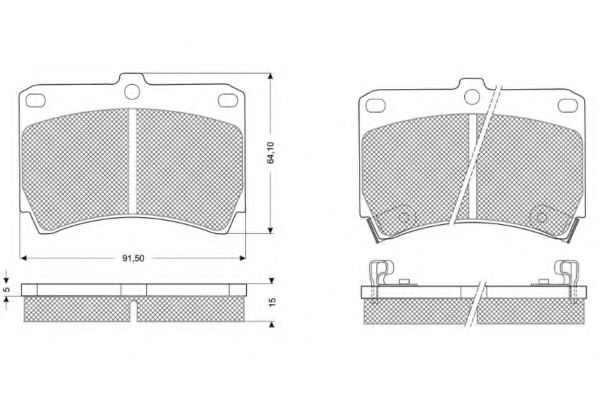 set placute frana,frana disc