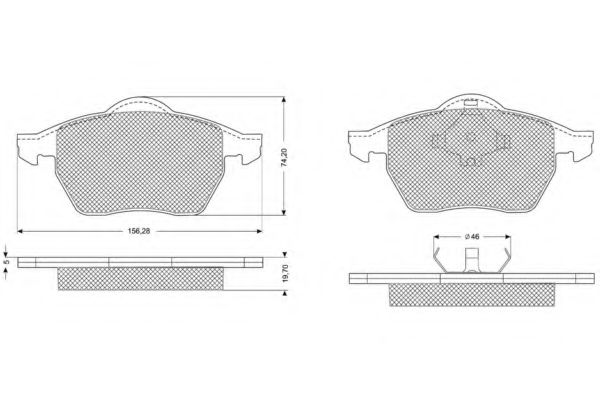 set placute frana,frana disc