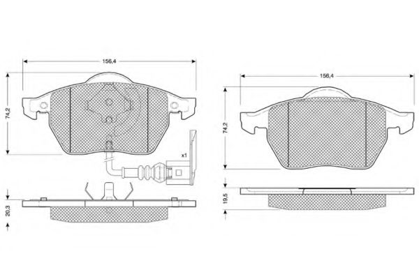 set placute frana,frana disc