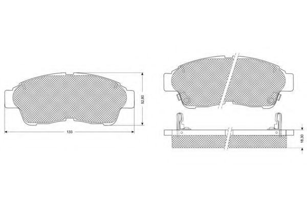 set placute frana,frana disc