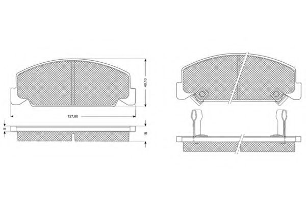 set placute frana,frana disc