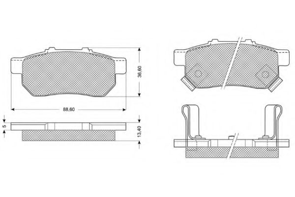 set placute frana,frana disc