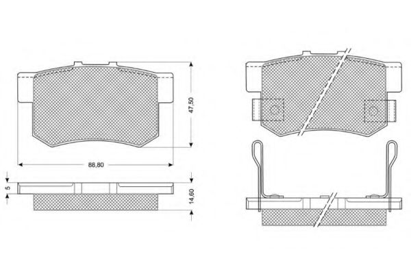 set placute frana,frana disc