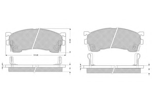 set placute frana,frana disc