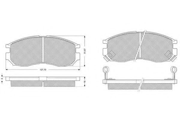 set placute frana,frana disc