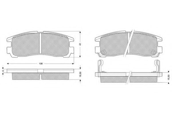 set placute frana,frana disc