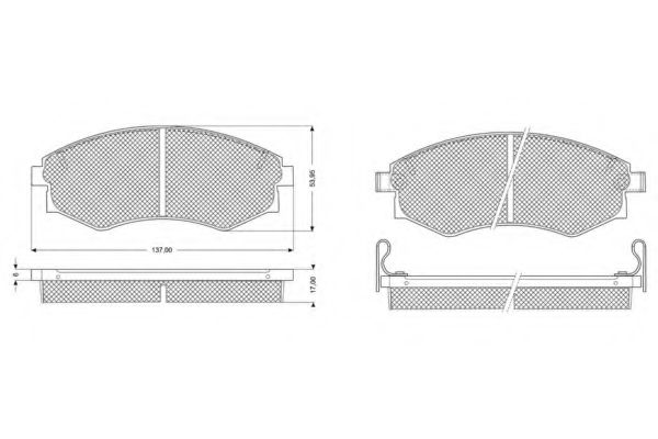 set placute frana,frana disc