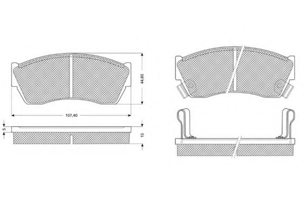 set placute frana,frana disc