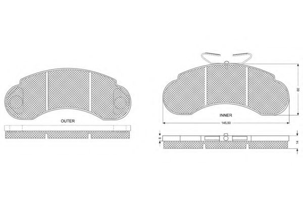 set placute frana,frana disc