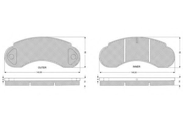 set placute frana,frana disc