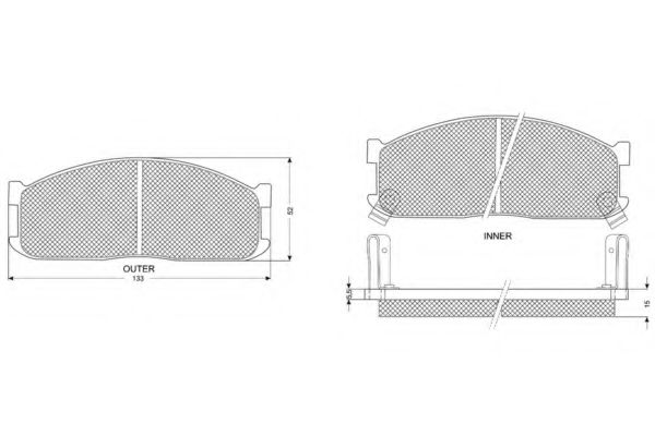 set placute frana,frana disc