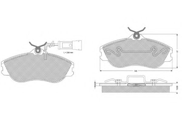 set placute frana,frana disc