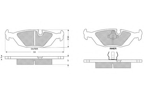 set placute frana,frana disc