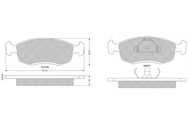 set placute frana,frana disc