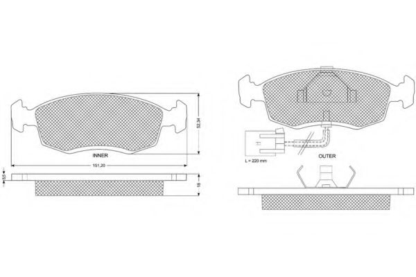 set placute frana,frana disc