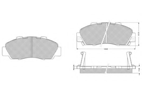 set placute frana,frana disc