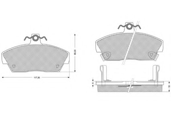 set placute frana,frana disc