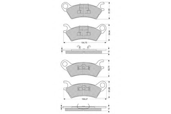 set placute frana,frana disc