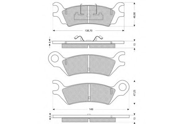 set placute frana,frana disc