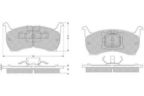 set placute frana,frana disc