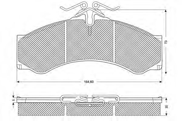 set placute frana,frana disc