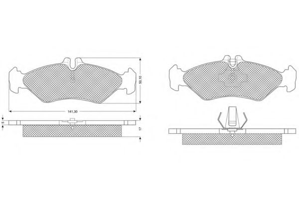 set placute frana,frana disc