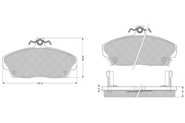 set placute frana,frana disc