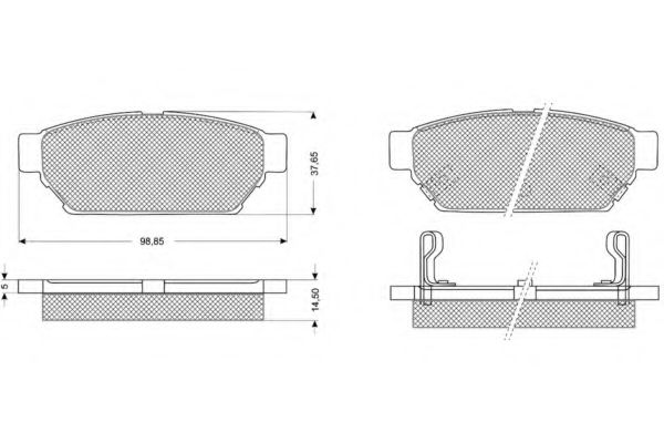 set placute frana,frana disc