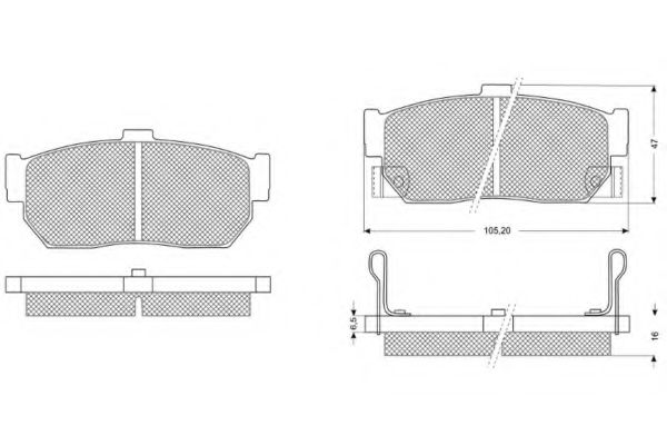 set placute frana,frana disc