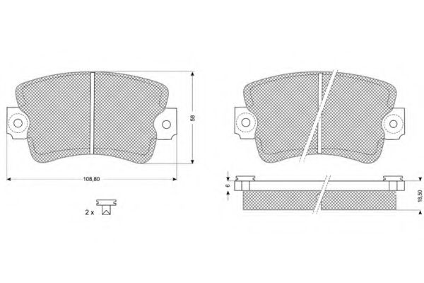 set placute frana,frana disc