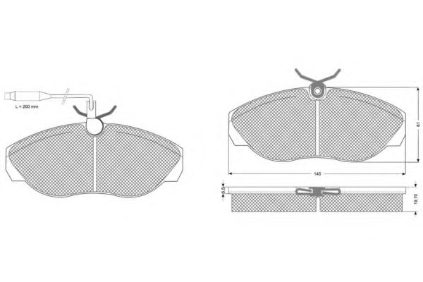 set placute frana,frana disc