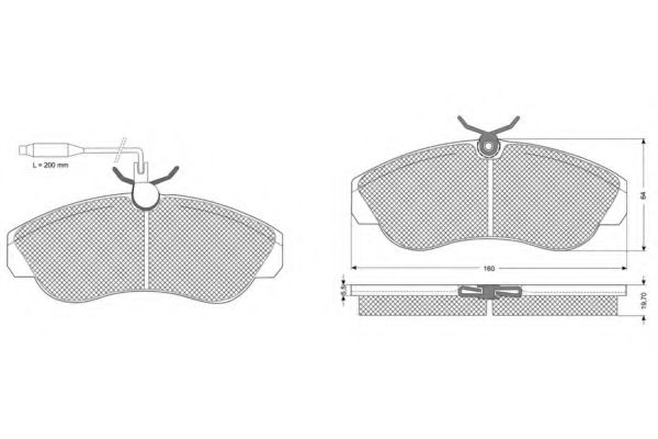 set placute frana,frana disc