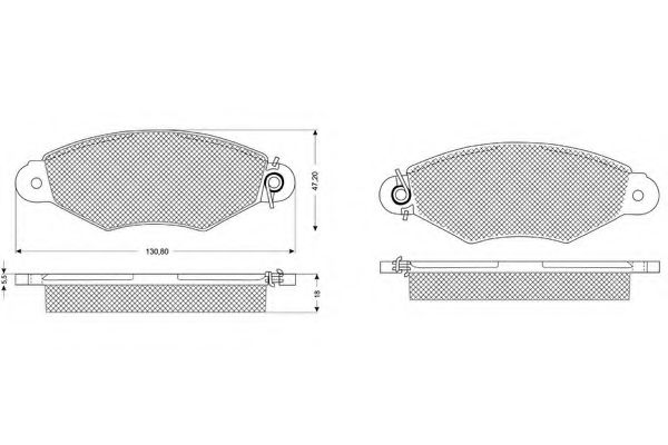 set placute frana,frana disc