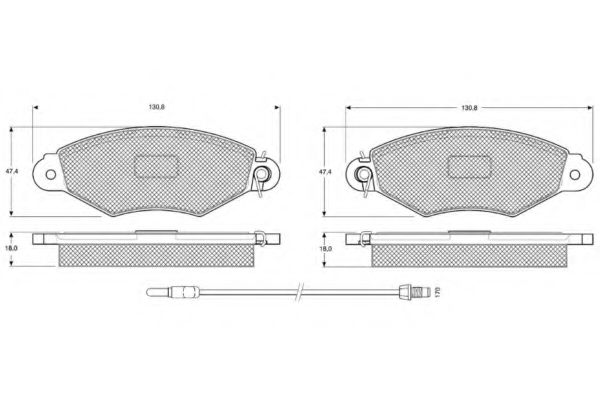 set placute frana,frana disc