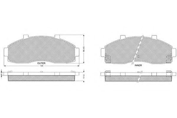 set placute frana,frana disc