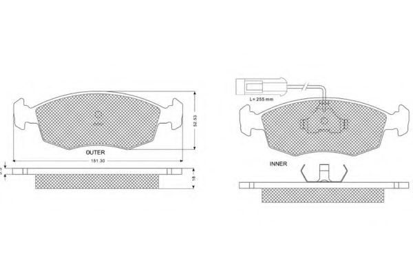 set placute frana,frana disc