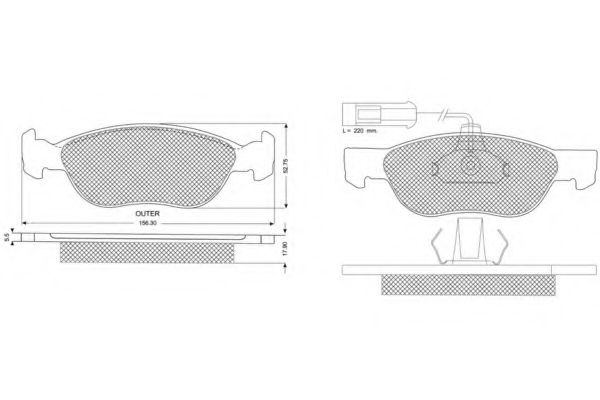 set placute frana,frana disc