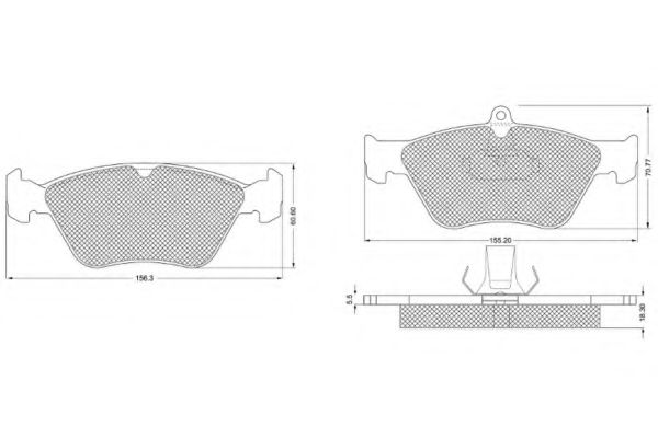 set placute frana,frana disc