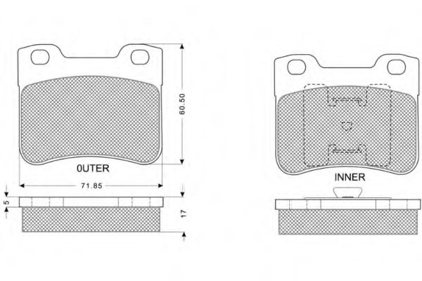 set placute frana,frana disc