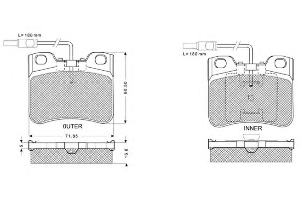 set placute frana,frana disc