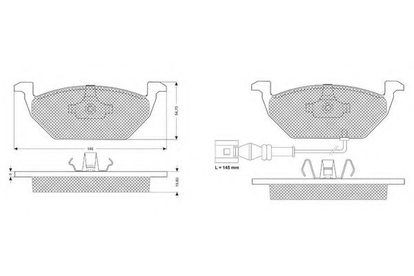 set placute frana,frana disc