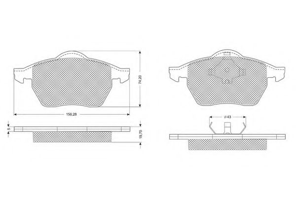 set placute frana,frana disc