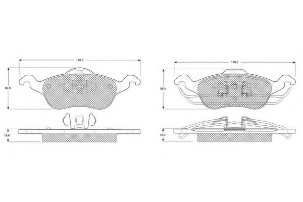 set placute frana,frana disc