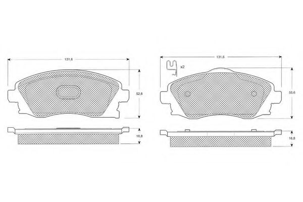 set placute frana,frana disc