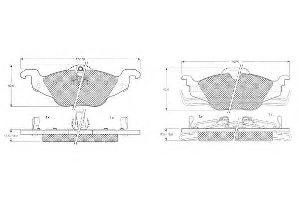 set placute frana,frana disc