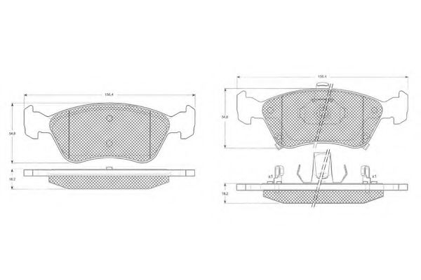 set placute frana,frana disc