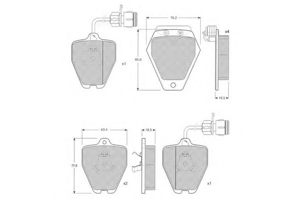 set placute frana,frana disc